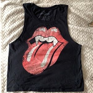 Rolling Stones distressed vampire muscle tank